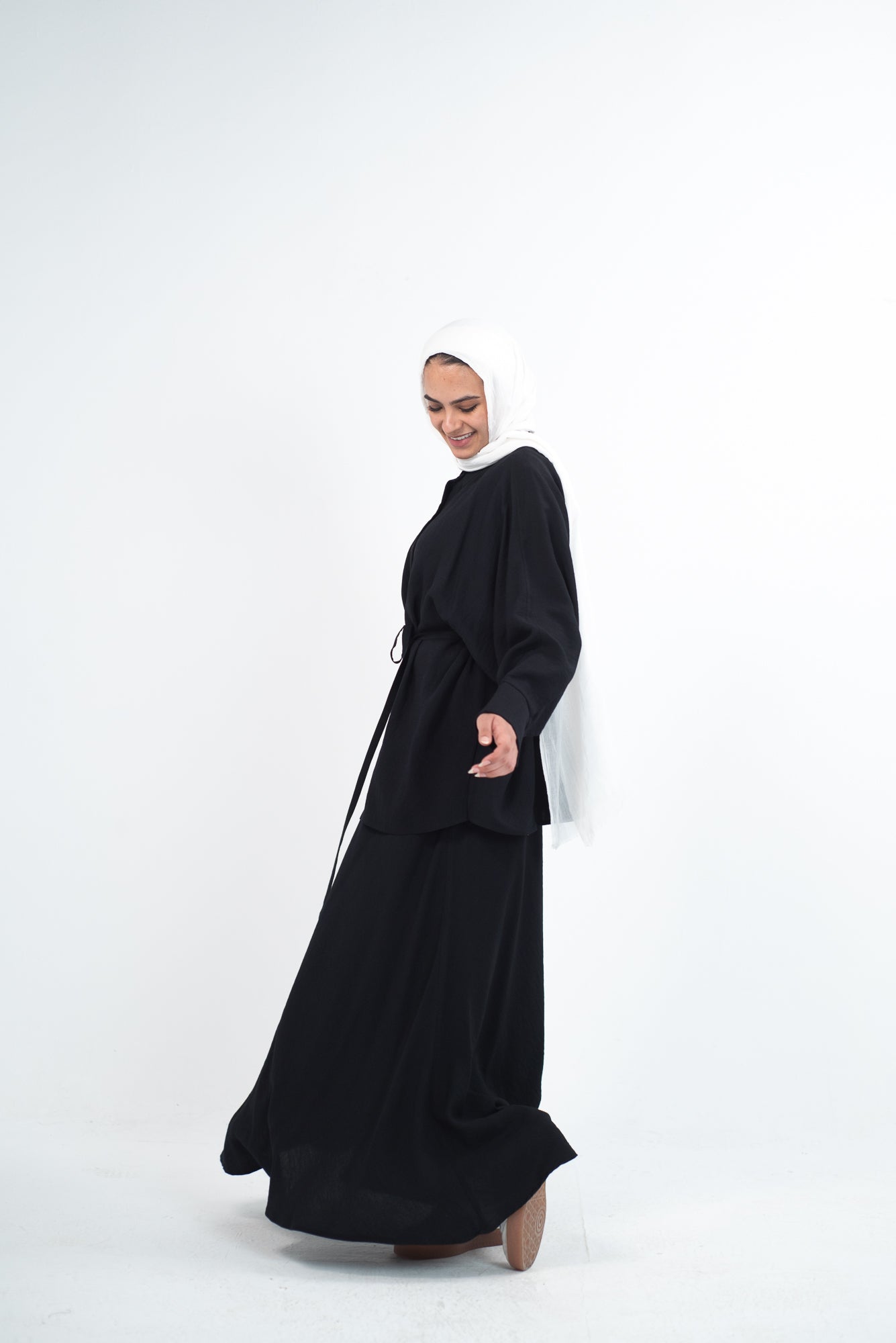 FLARE & FLOW LINEN SET - Black