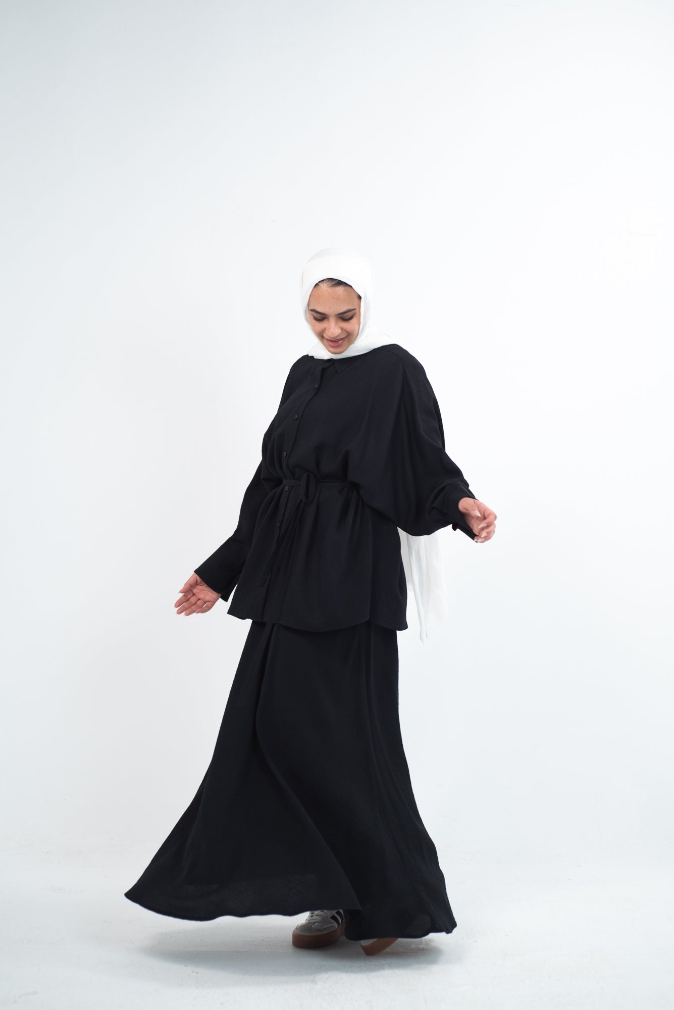 FLARE & FLOW LINEN SET - Black