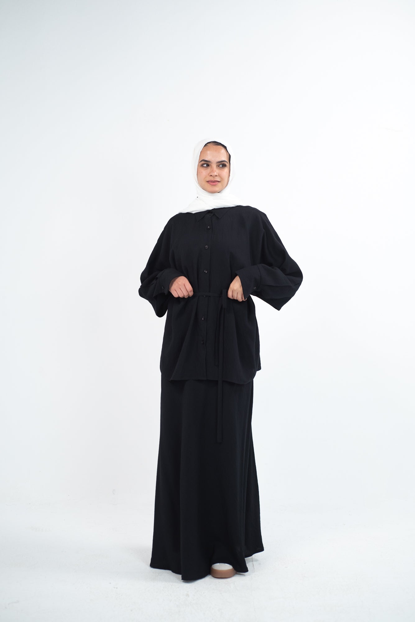 FLARE & FLOW LINEN SET - Black
