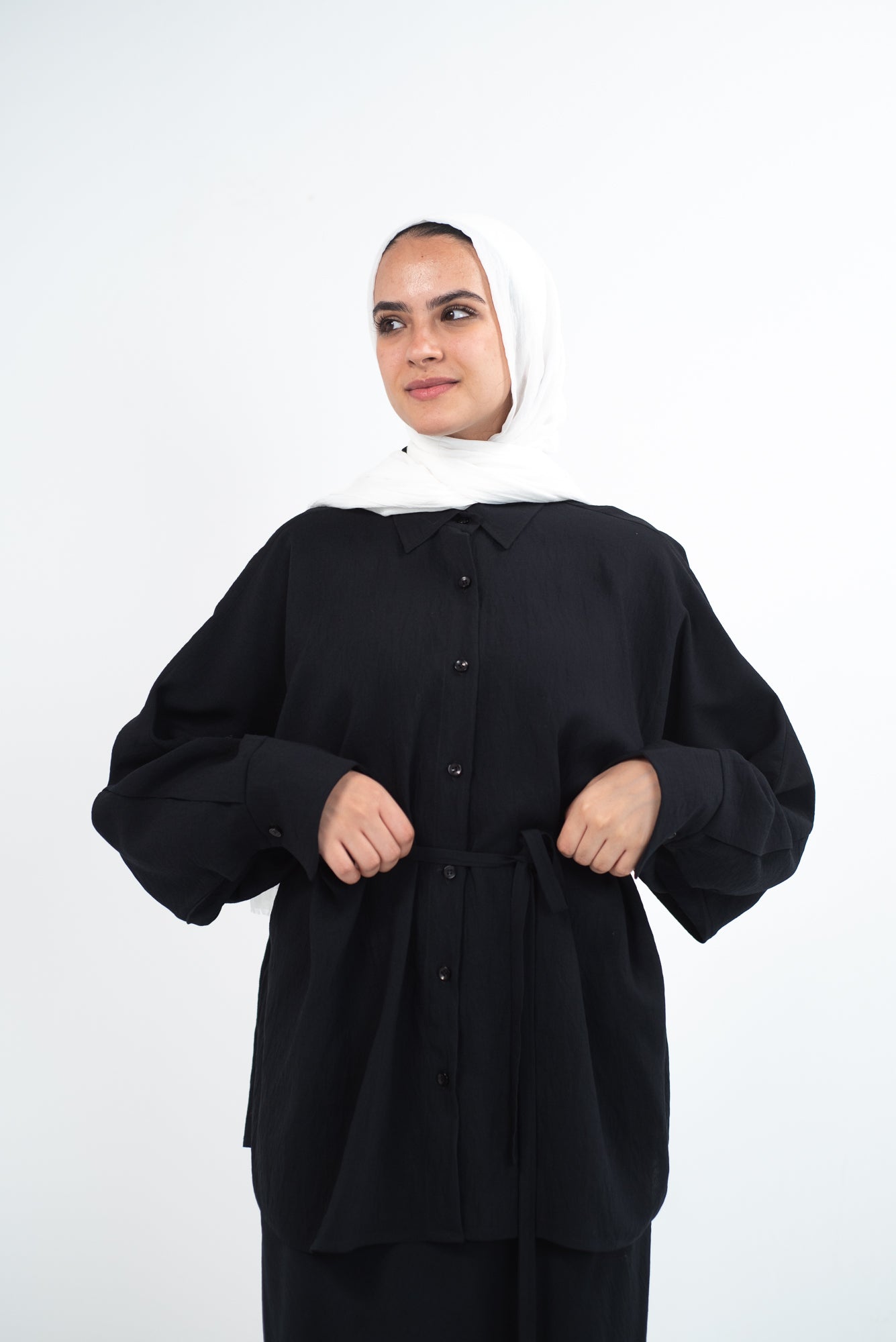 FLARE & FLOW LINEN SET - Black