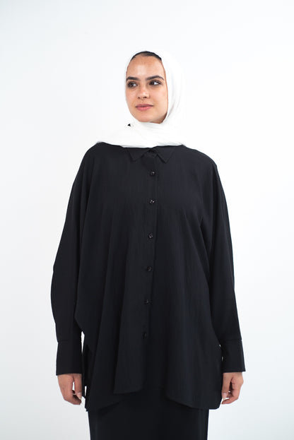 FLARE & FLOW LINEN SET - Black