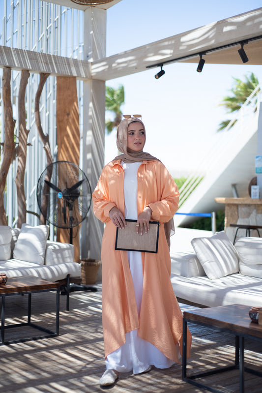 Cloche Shirt Dress- Peach