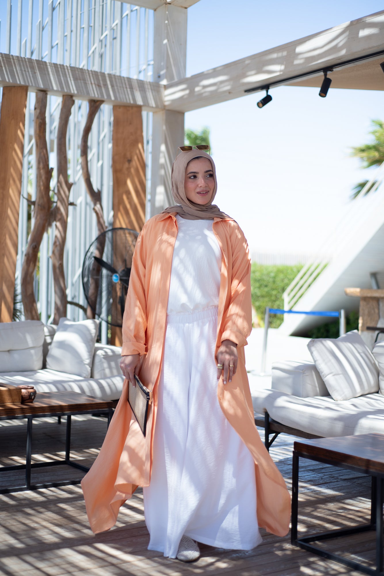 Cloche Shirt Dress- Peach