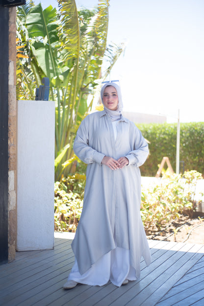 Cloche Shirt Dress- Silver Grey