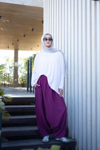 Harem Pants - Burgundy Pink