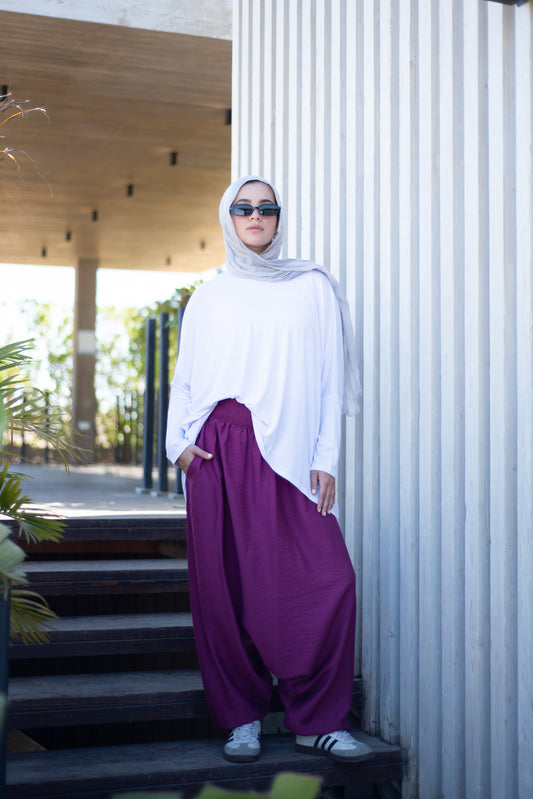 Harem Pants - Burgundy Pink