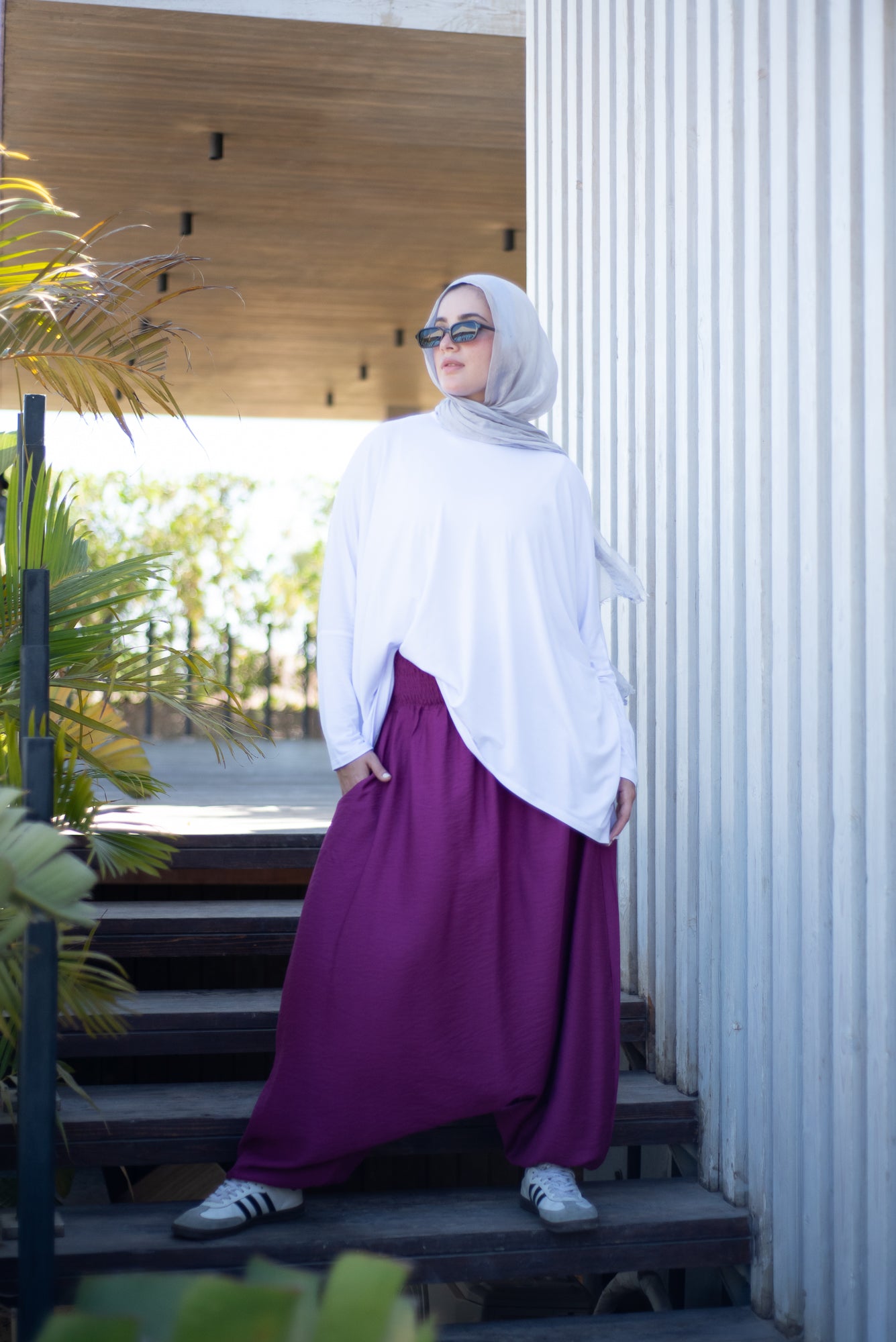Harem Pants - Burgundy Pink
