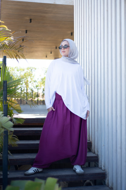 Harem Pants - Burgundy Pink