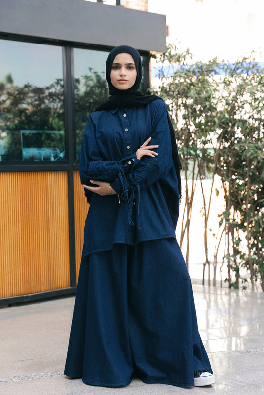 Edgy Elegance Denim Set