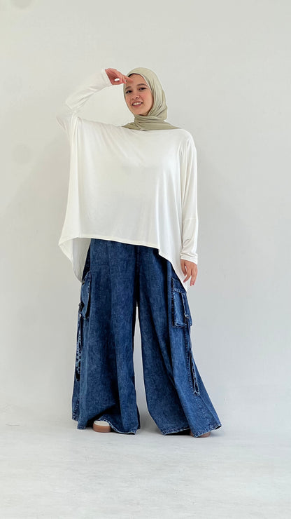 Effortless Cargo -Washed Blue