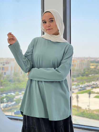 Classic Comfort Cotton Top - Mint