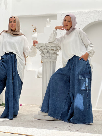 Effortless Cargo -Washed Blue