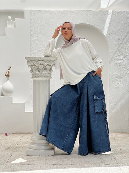 Effortless Cargo -Washed Blue