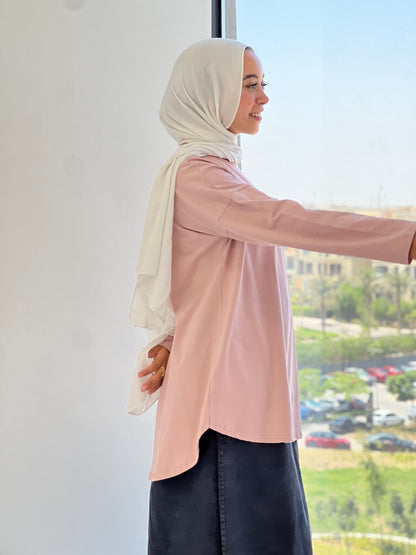 Classic Comfort Cotton Top - Nude