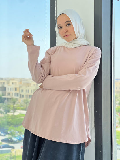 Classic Comfort Cotton Top - Nude