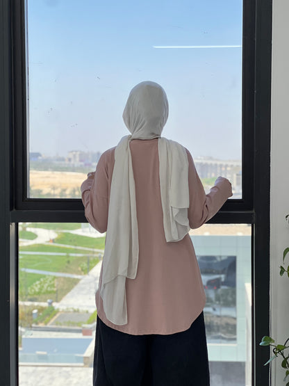 Classic Comfort Cotton Top - Nude