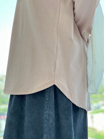 Classic Comfort Cotton Top - Beige