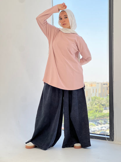 Classic Comfort Cotton Top - Nude