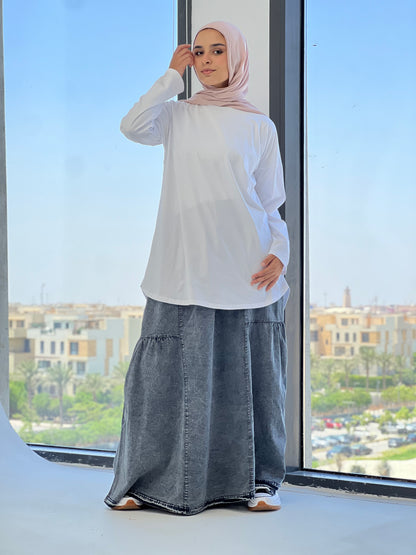 Classic Comfort Cotton Top - White
