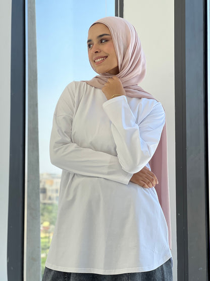 Classic Comfort Cotton Top - White