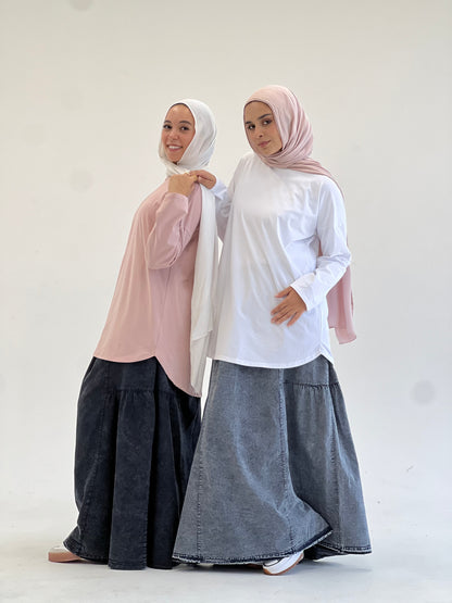 Classic Comfort Cotton Top - White