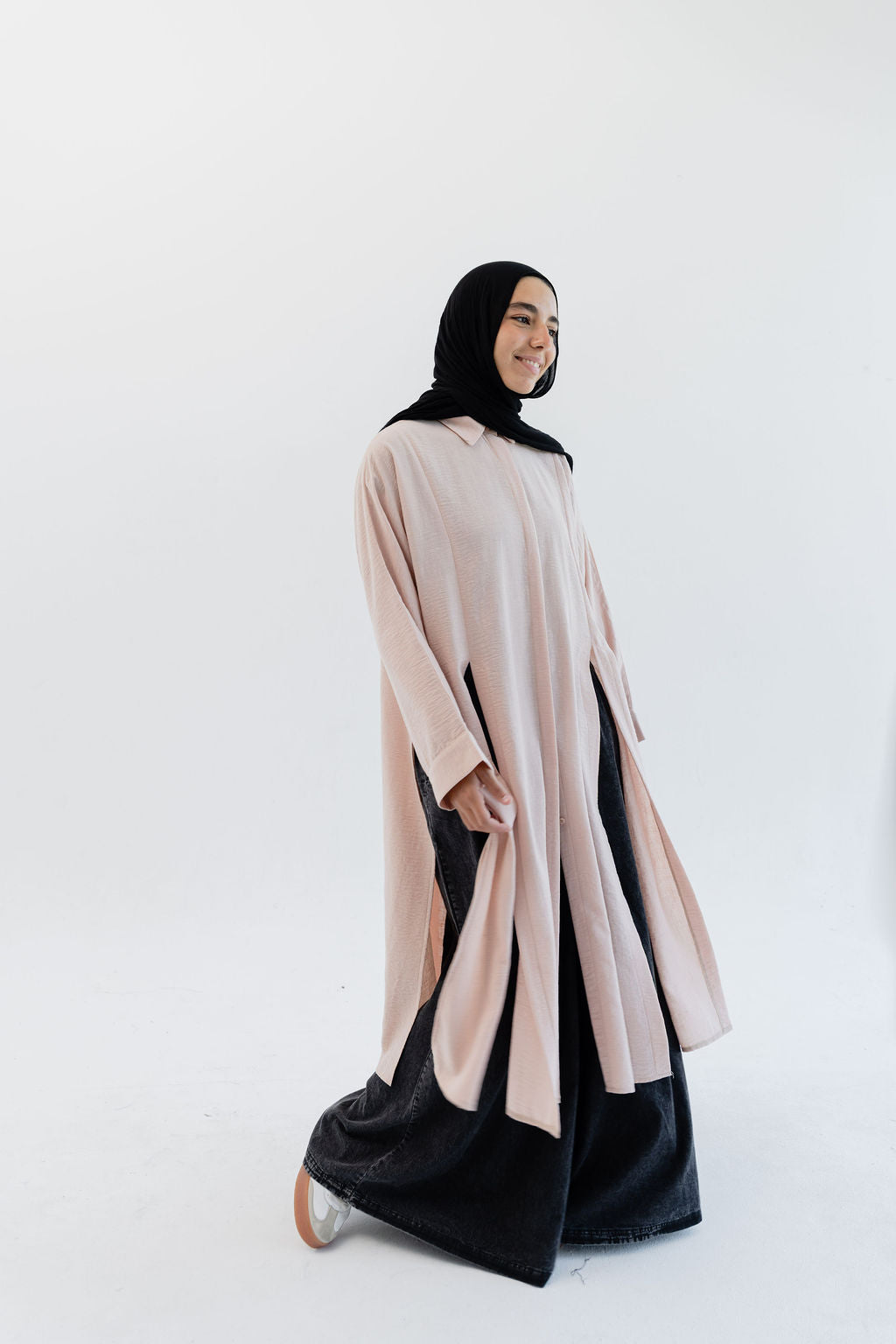 Multi Slits Shirt - Powder Blush