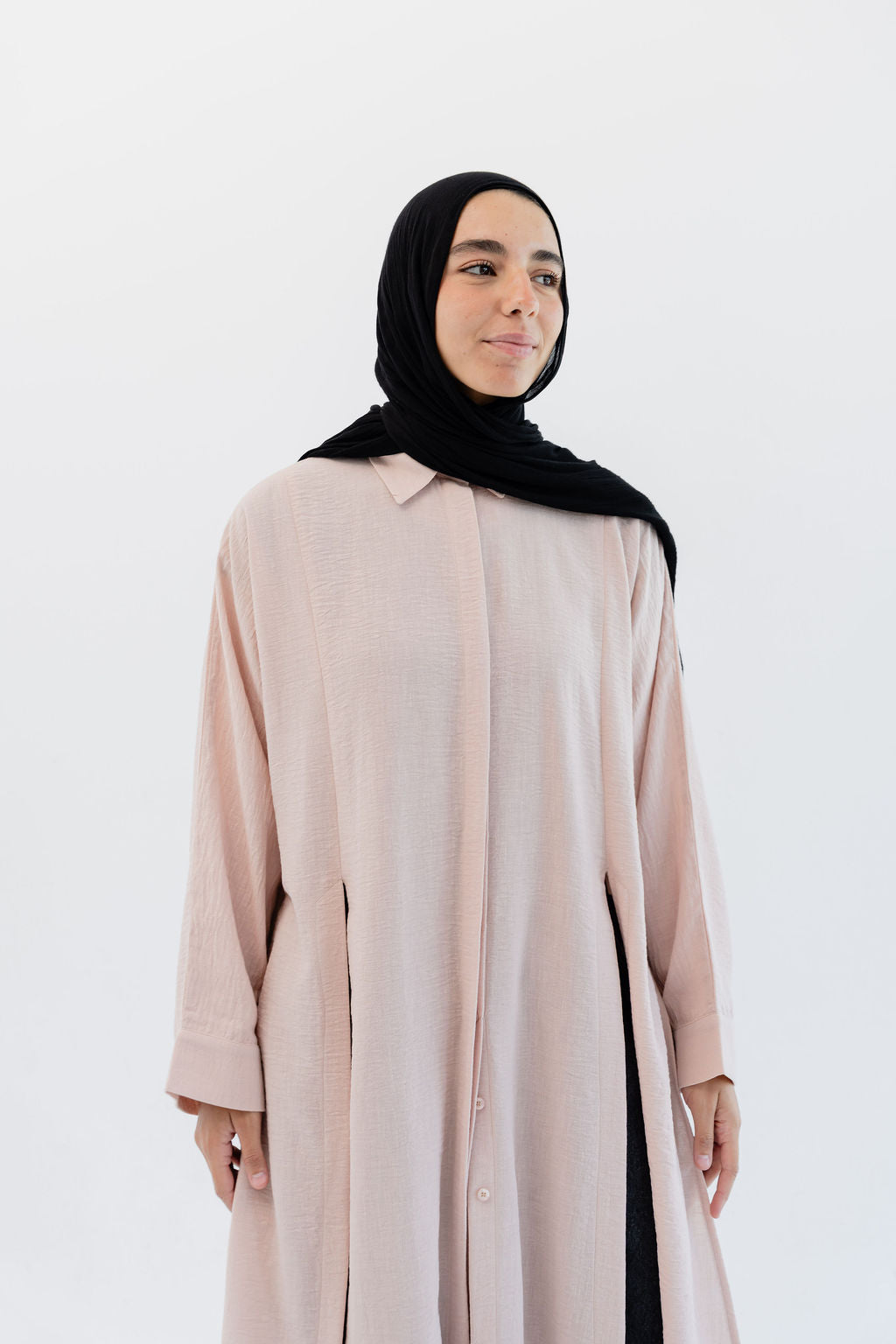 Multi Slits Shirt - Powder Blush