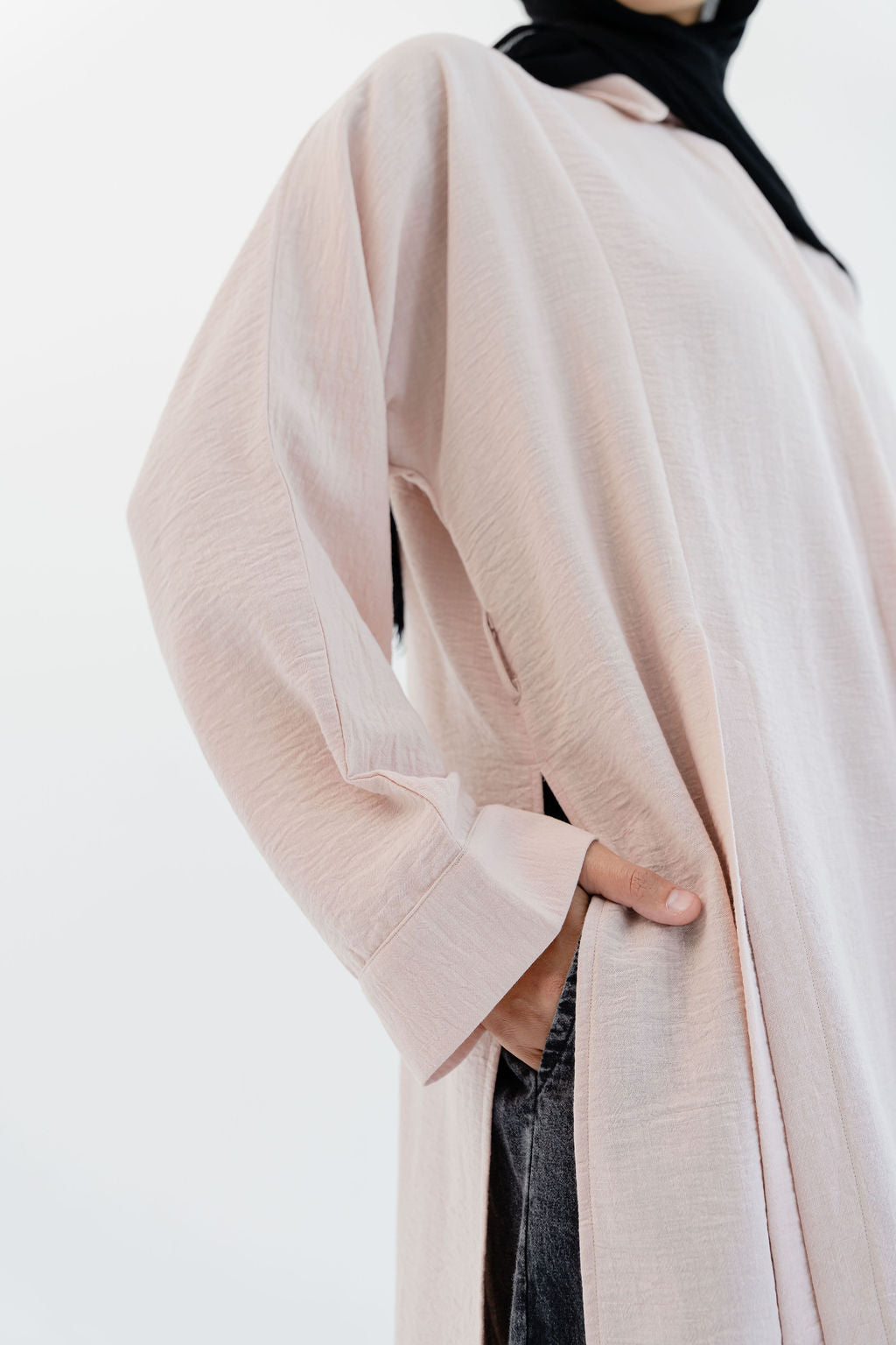 Multi Slits Shirt - Powder Blush