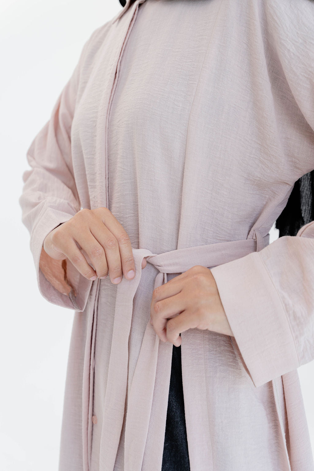 Multi Slits Shirt - Powder Blush