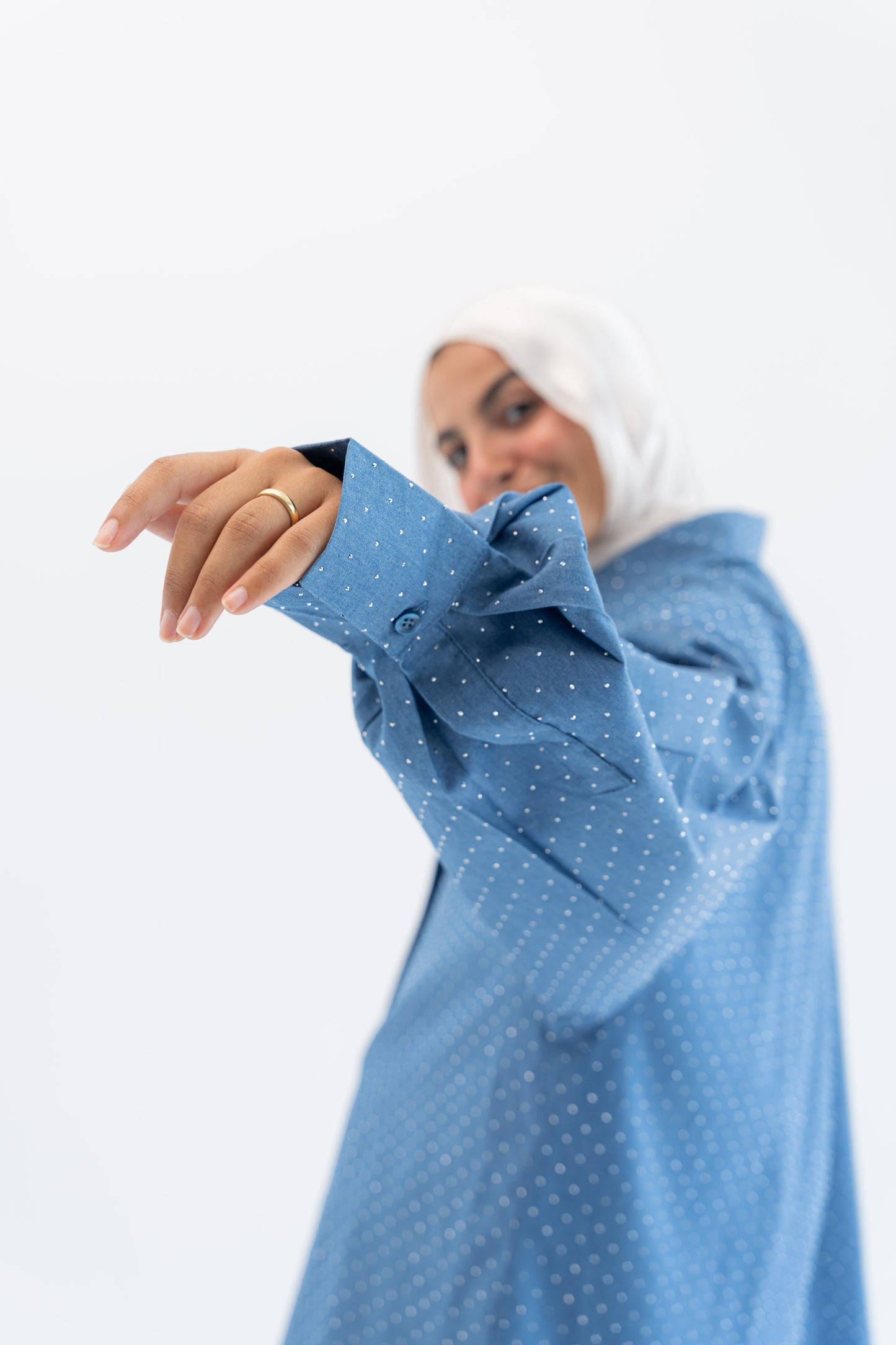 Glimmer Denim Shirt - Light Blue