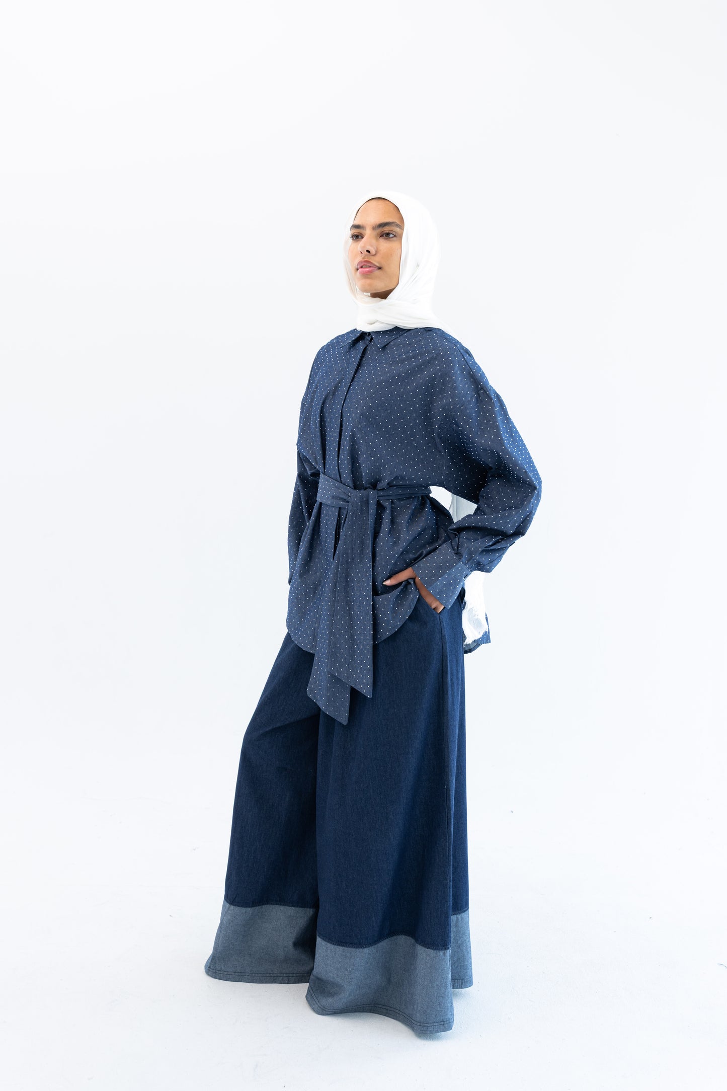 Glimmer Denim Shirt - Dark Blue