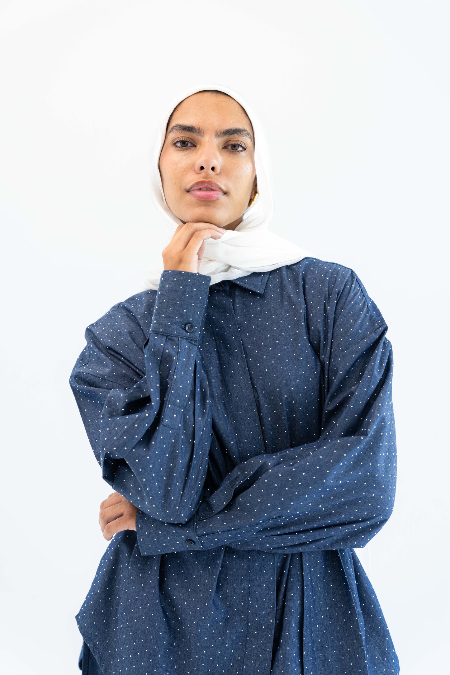 Glimmer Denim Shirt - Dark Blue