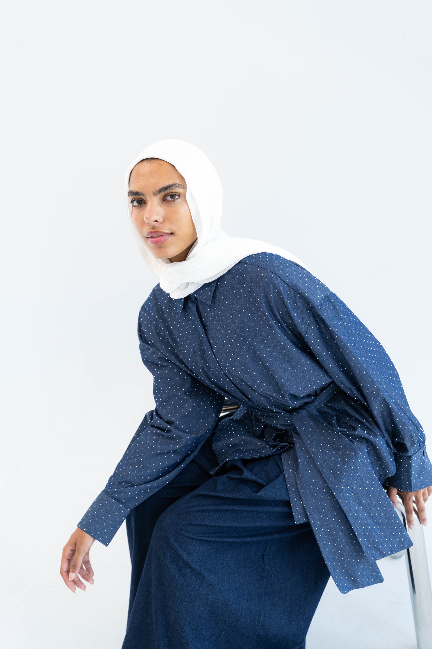 Glimmer Denim Shirt - Dark Blue