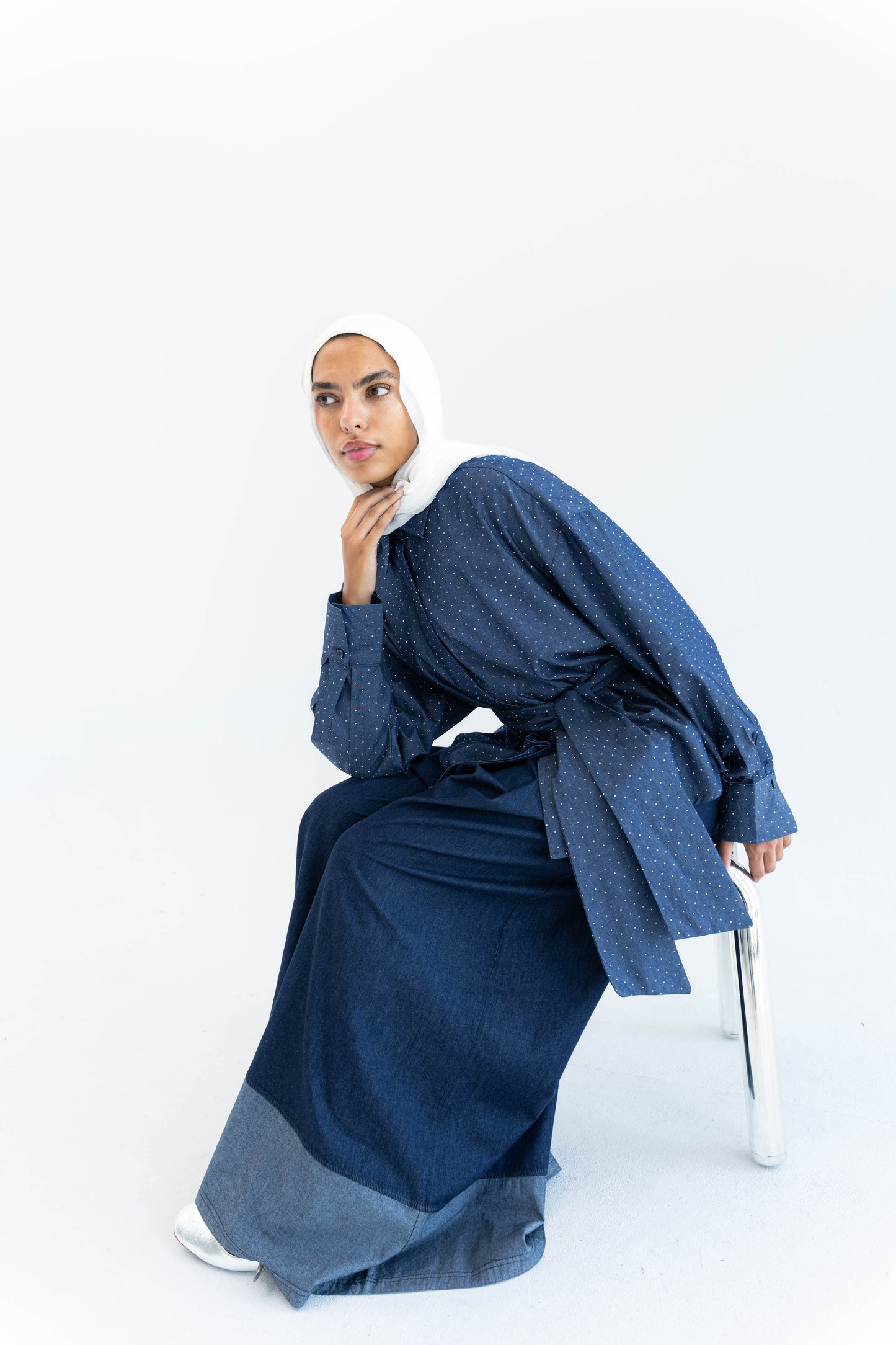 Glimmer Denim Shirt - Dark Blue