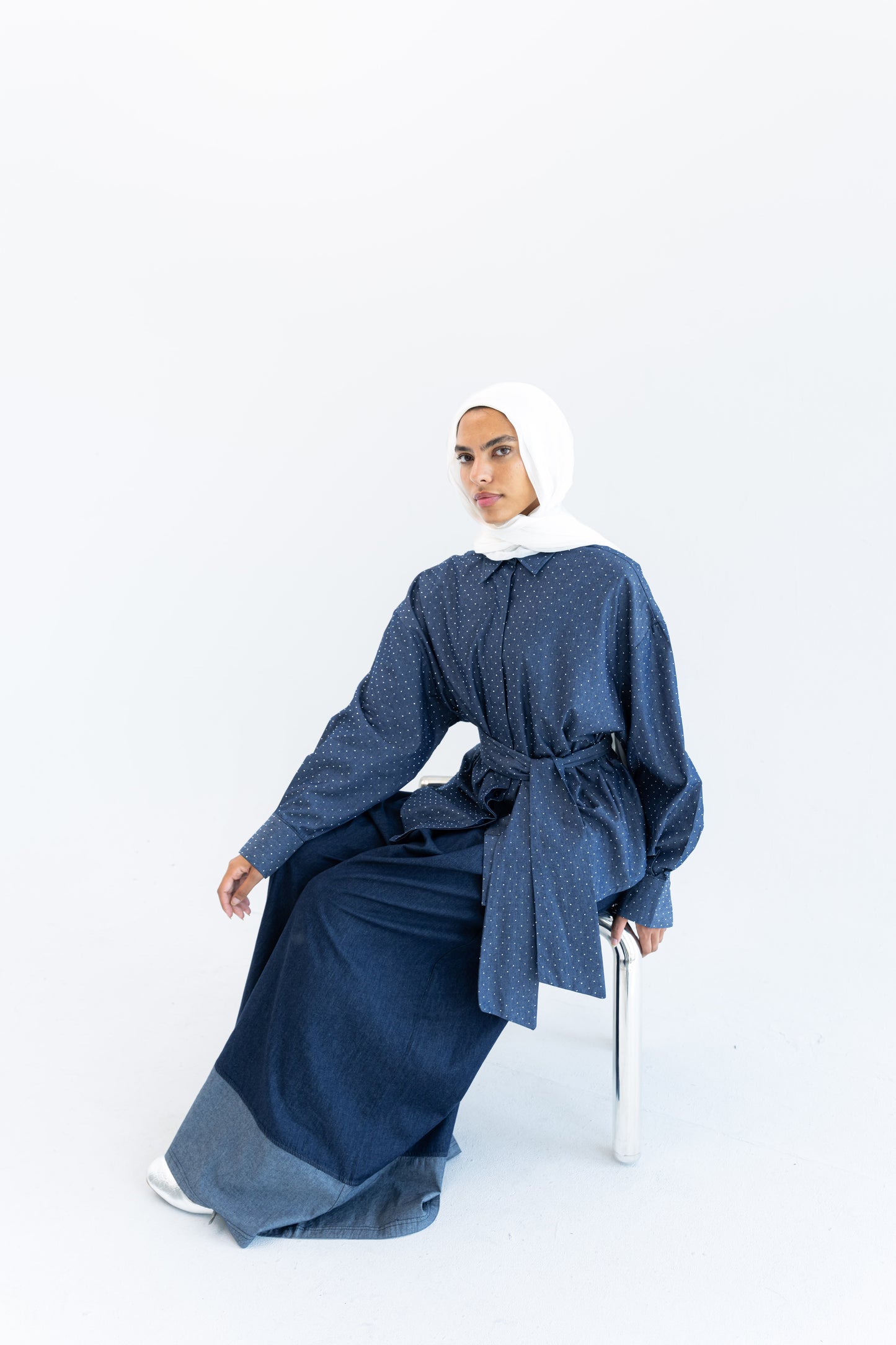 Glimmer Denim Shirt - Dark Blue