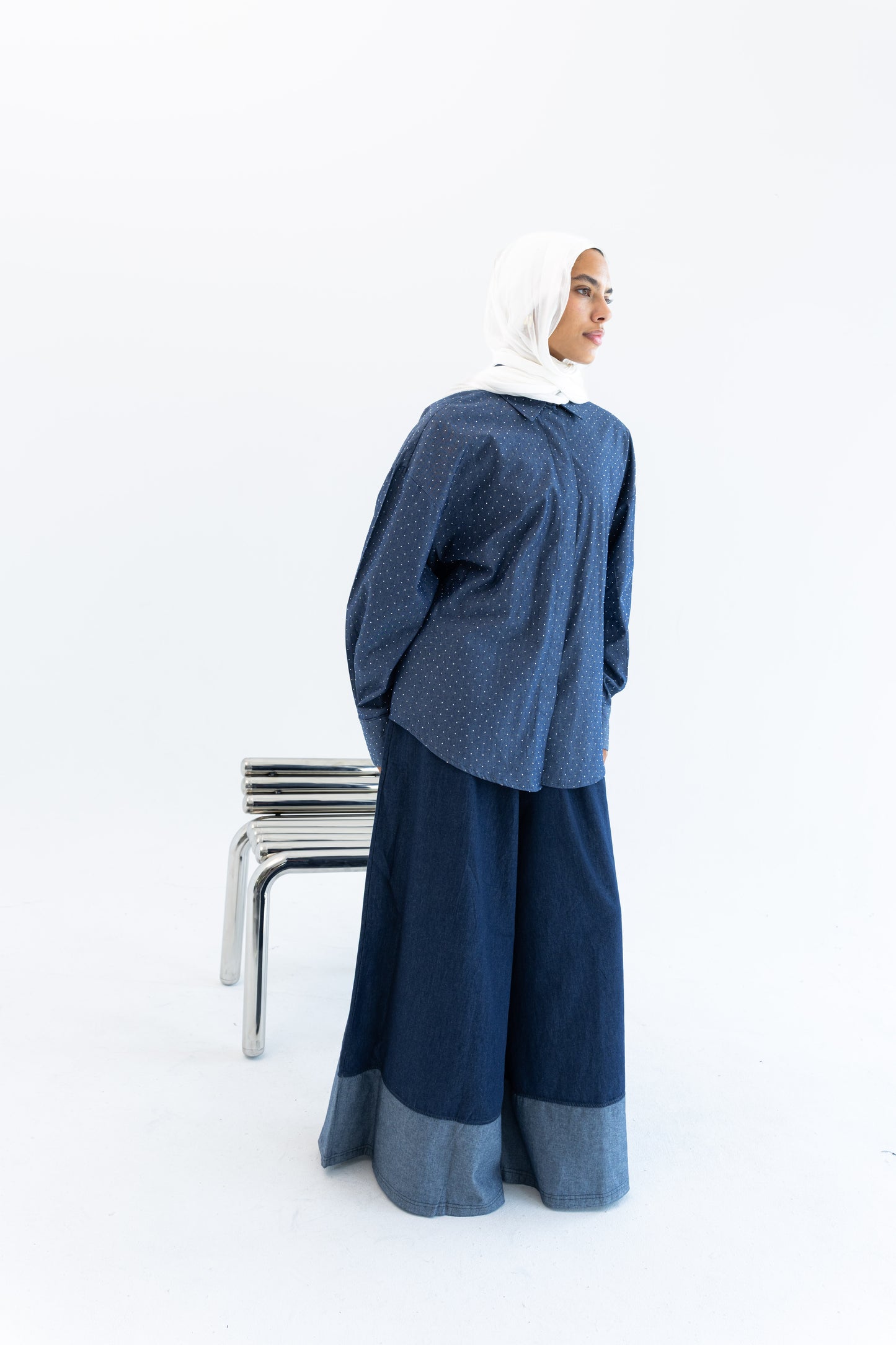 Glimmer Denim Shirt - Dark Blue