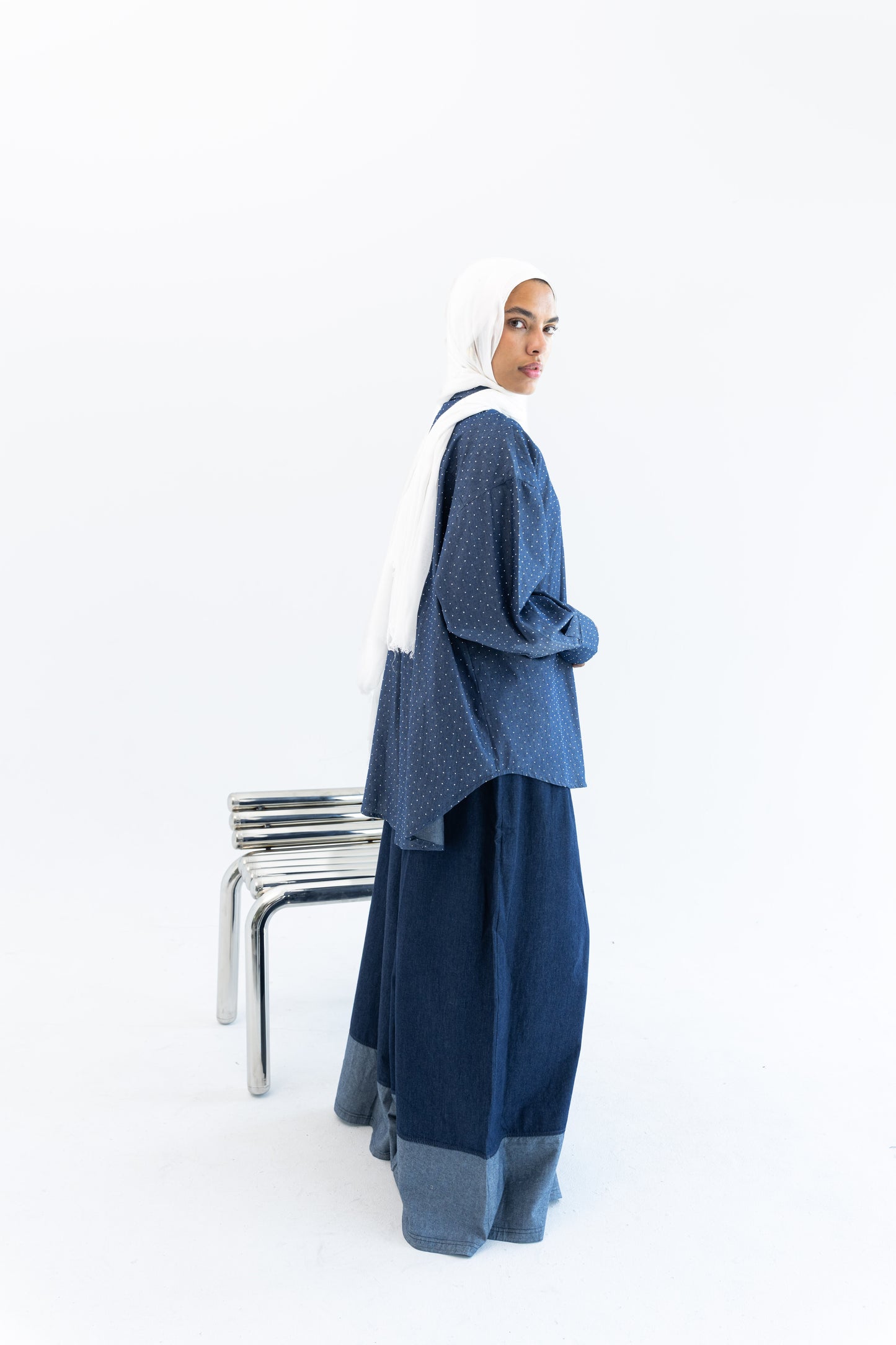 Glimmer Denim Shirt - Dark Blue