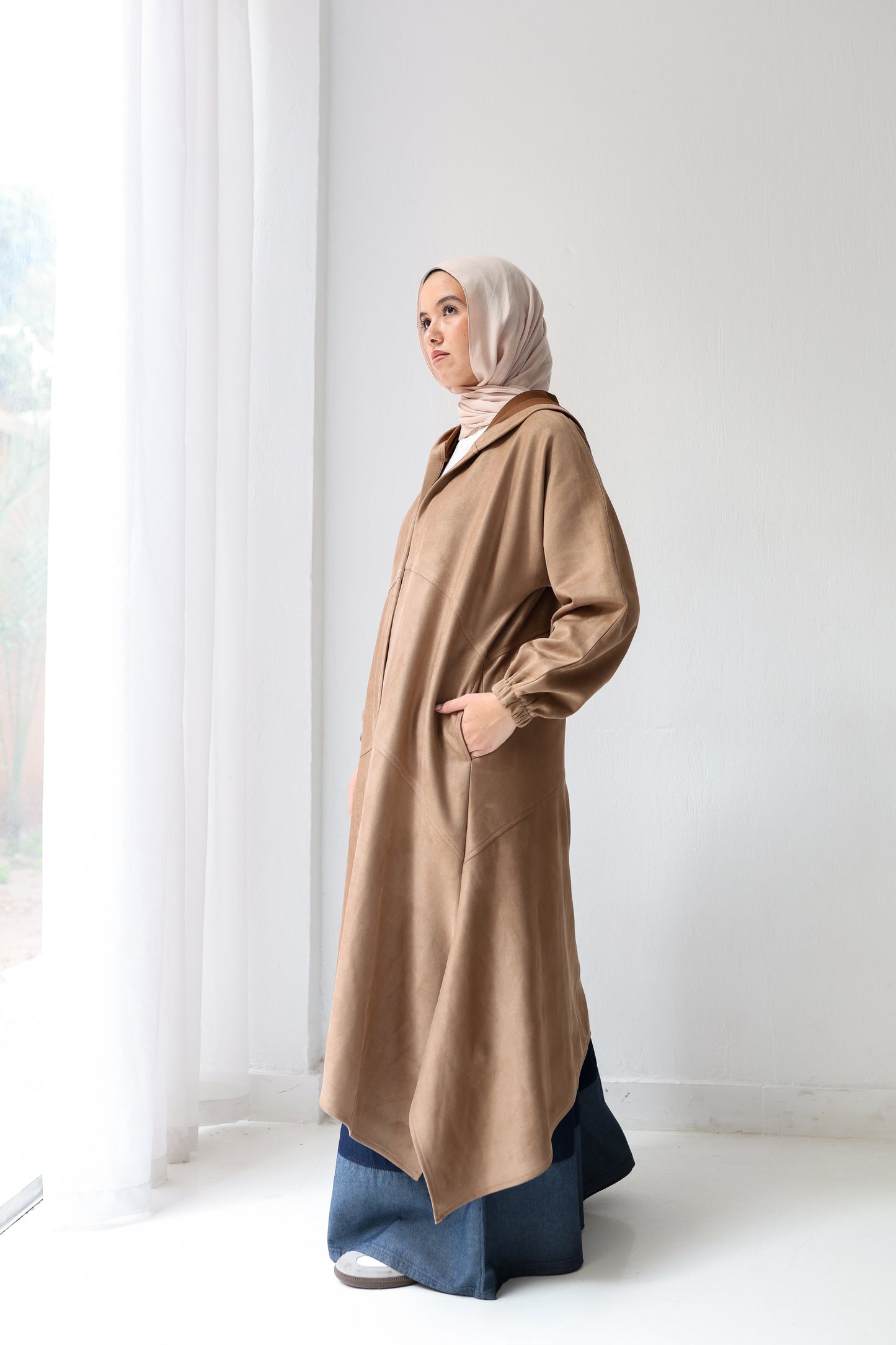 Cozy couture cardigan - café