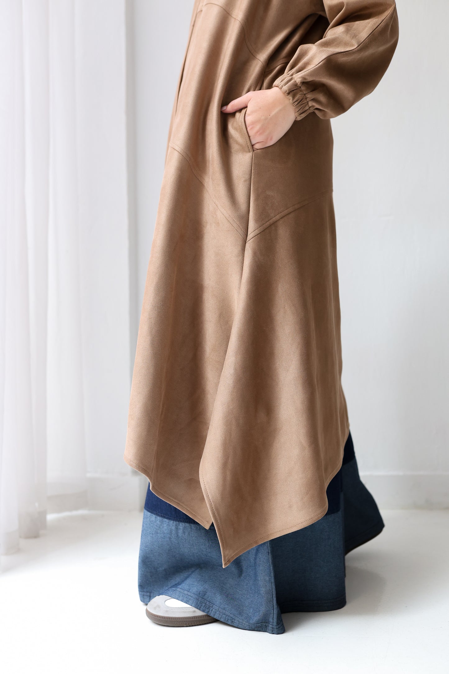 Cozy couture cardigan - café