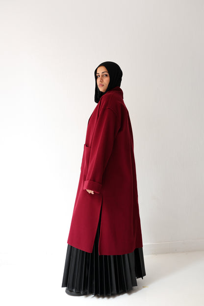 Humble Halo Coat - burgundy